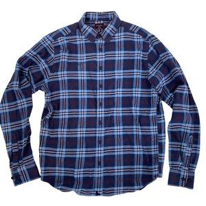 Untuckit Men's Flannel plaid shirt size L/Tall